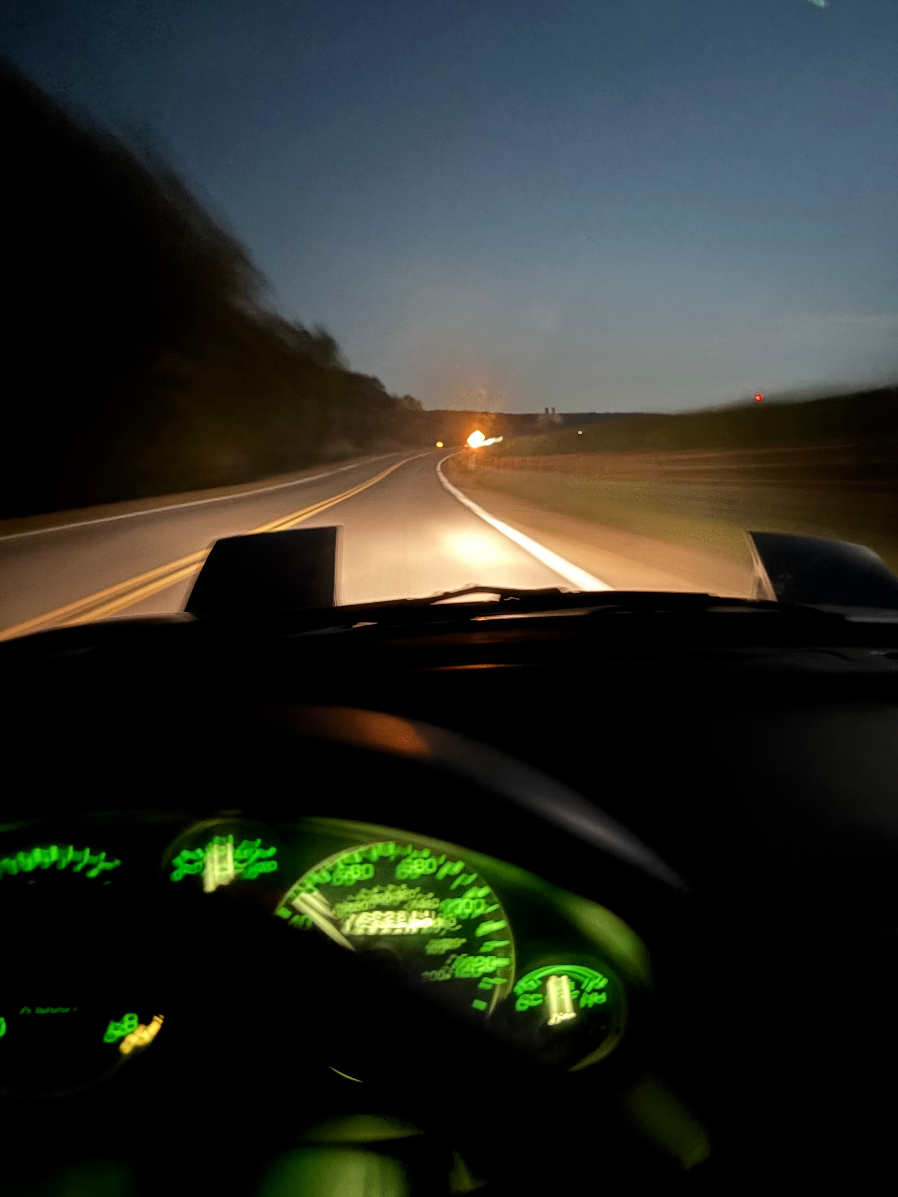 Night drive with 1990 Miata